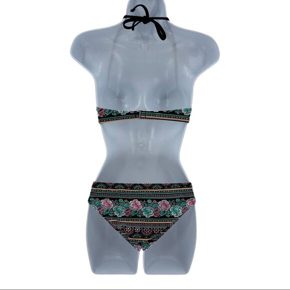 Xhilaration Women's Floral Tassel Boho Two Piece Bikini Size Small S - Picture 2 of 10